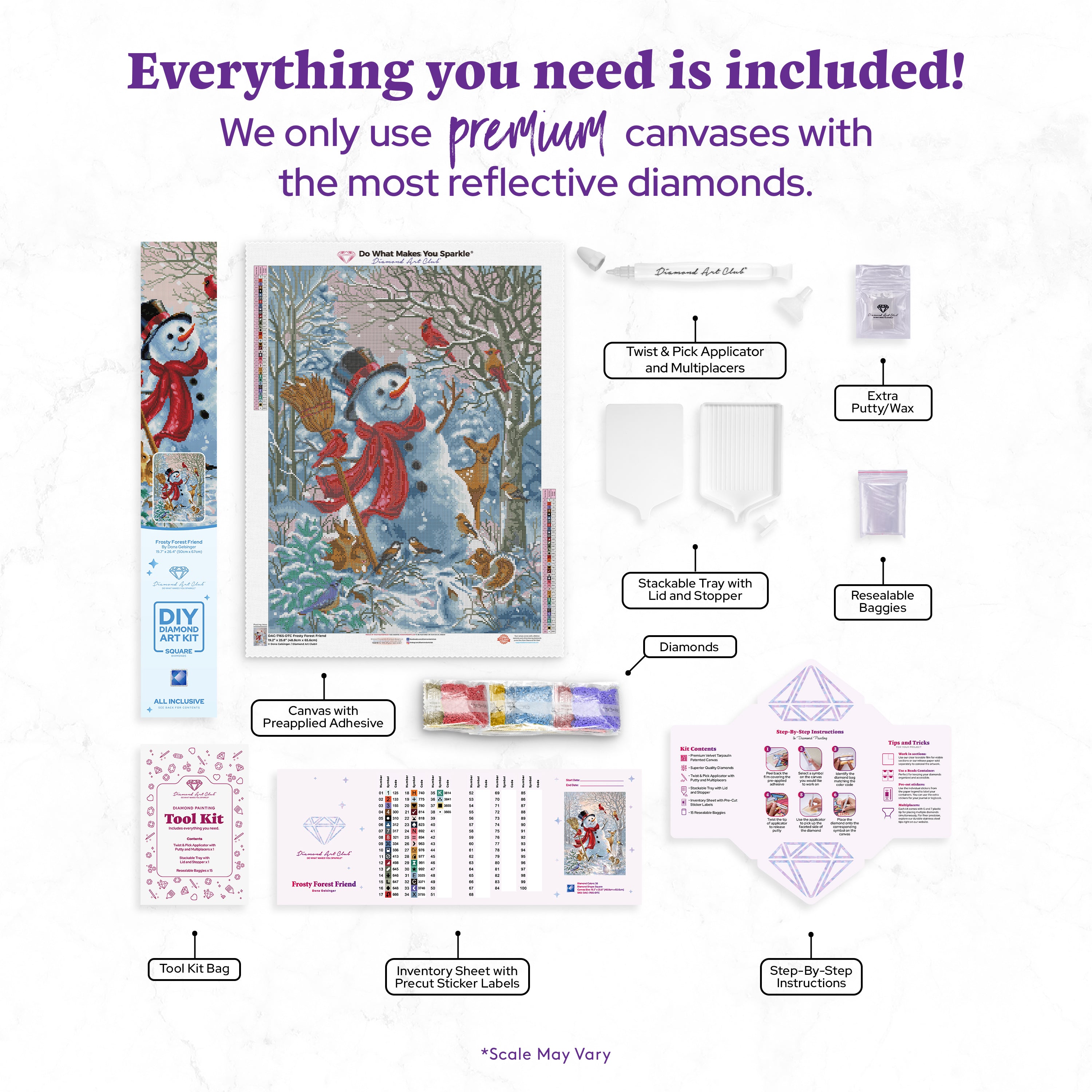 Frosty Forest Friend — Starter Diamond Painting Kit