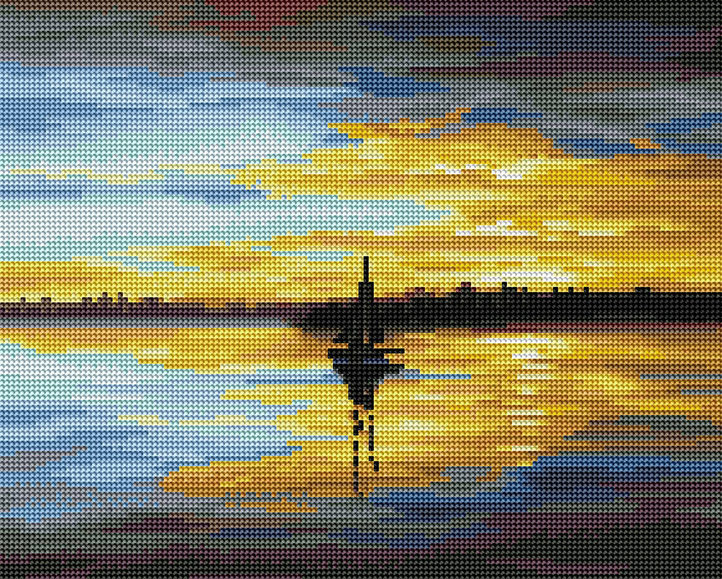 Golden Sunset — Starter Diamond Painting Kit