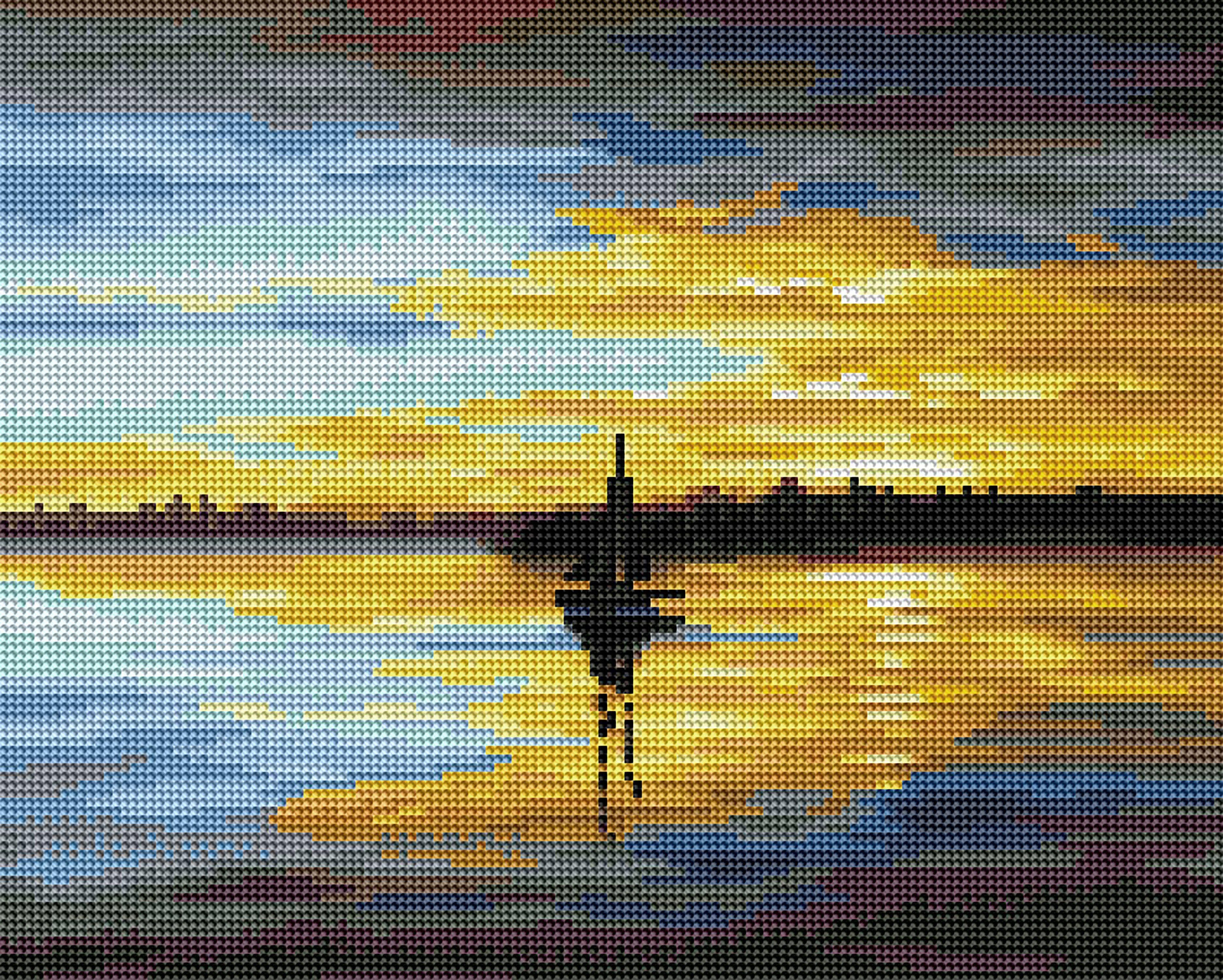 Golden Sunset — Starter Diamond Painting Kit