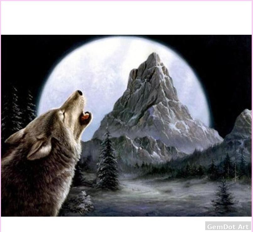 Howling Wolf - Starter Edition — Diamond Painting Kit