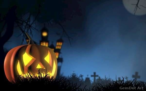 Jack O Lantern Cemetary — Diamond Painting Kit