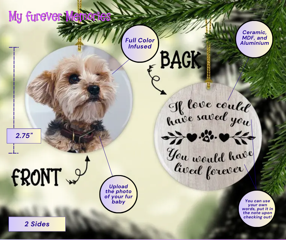 Personalized Dog Memorial Christmas Ornament If Love Could Have Saved You Personalized Picture Keepsake — Diamond Painting Kit