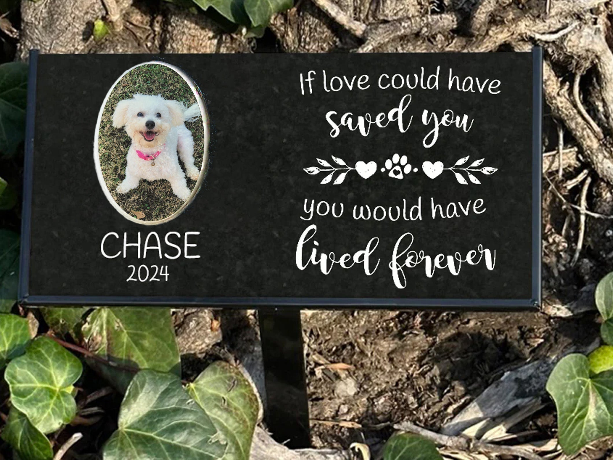 Outdoor Personalized Dog Memorial Plaque If Love Could Have Saved You Personalized Outdoor Plaque