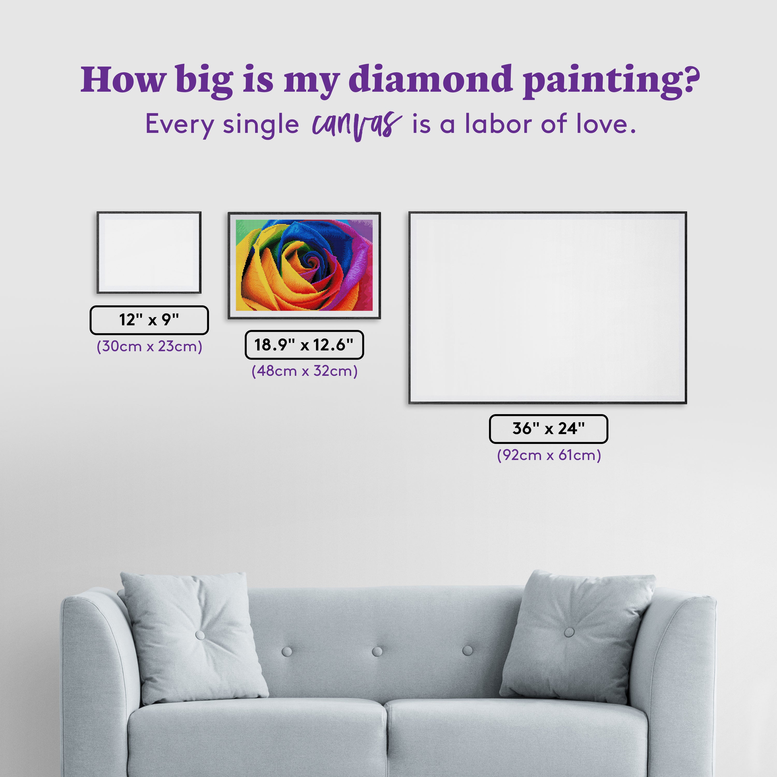 Rainbow Flower Petals — Diamond Painting Kit