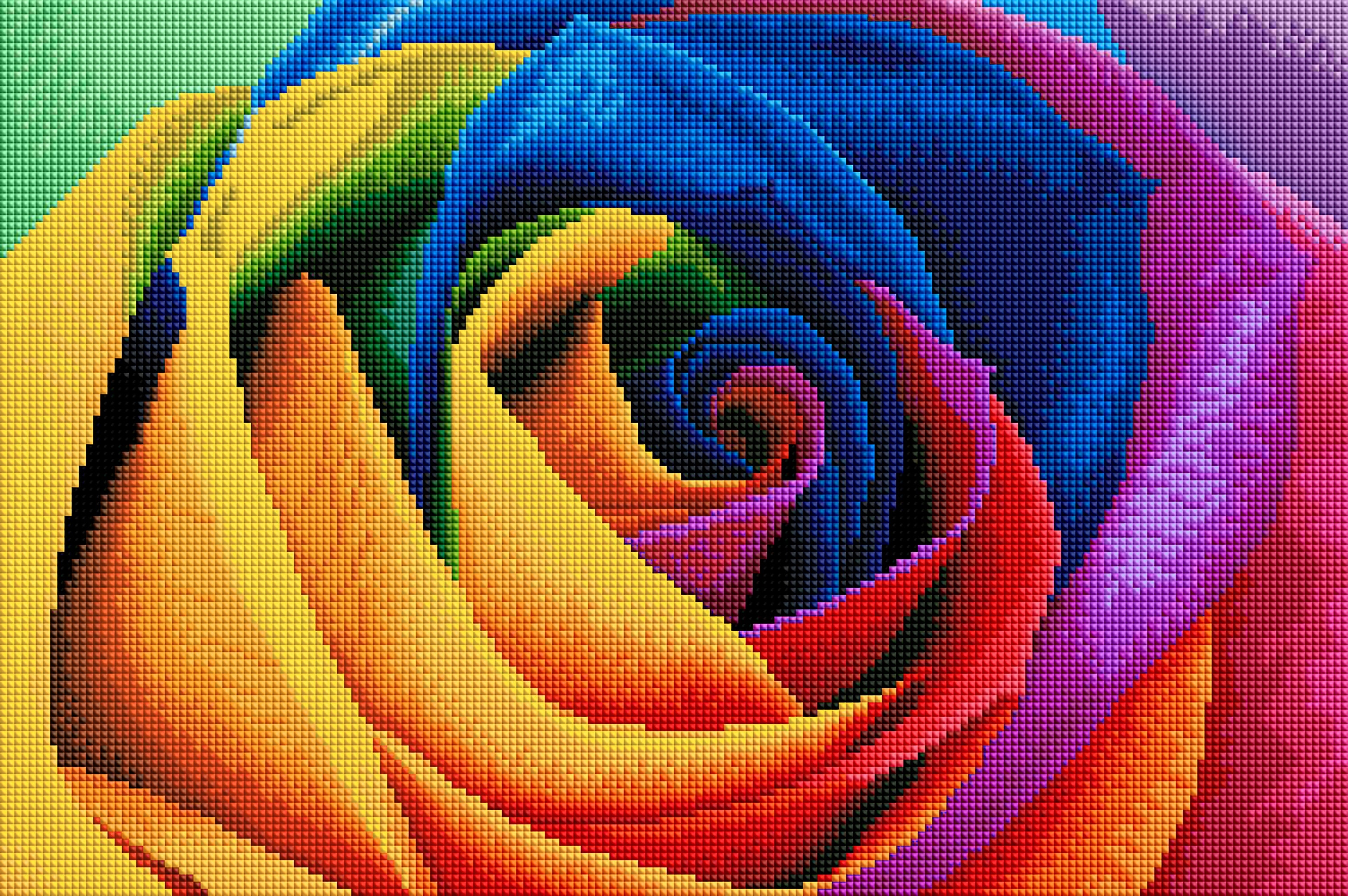 Rainbow Flower Petals — Diamond Painting Kit
