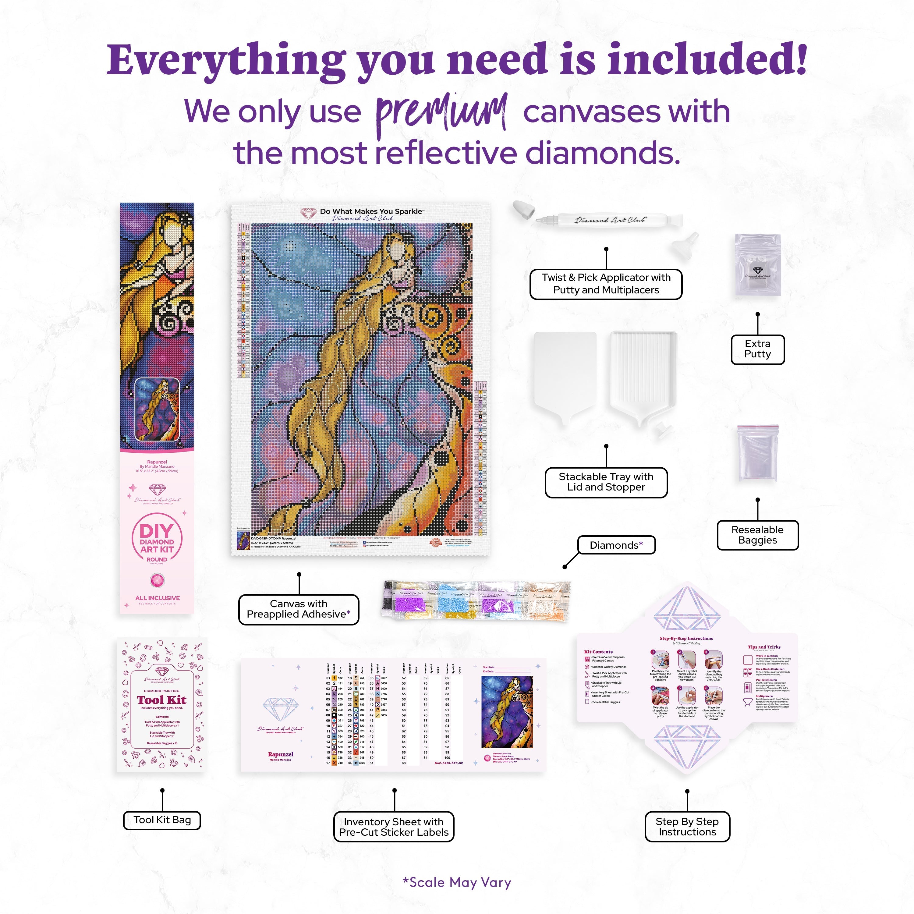 Rapunzel — Starter Diamond Painting Kit