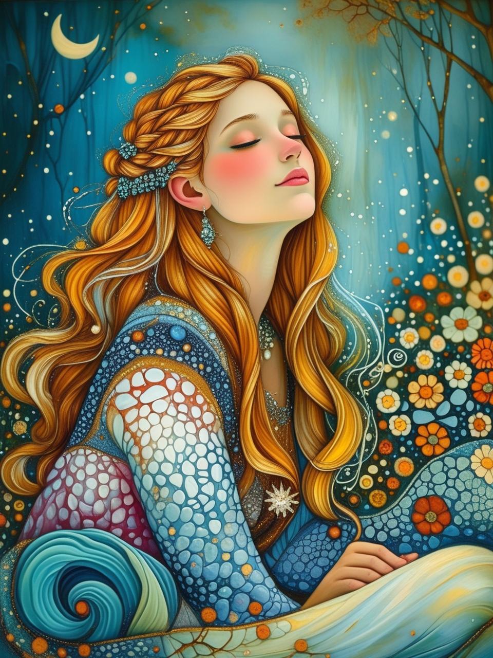 Moonlit Mermaid Dreams (4FD + 2Crystal) — Diamond Painting Kit
