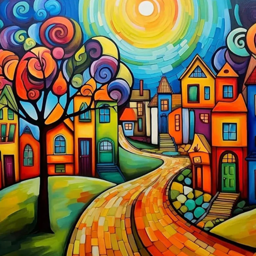 Dream Street (4FD + 4AB) — Starter Diamond Painting Kit