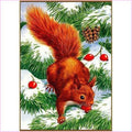 Squirrel in Snow - Starter Edition — Diamond Painting Kit