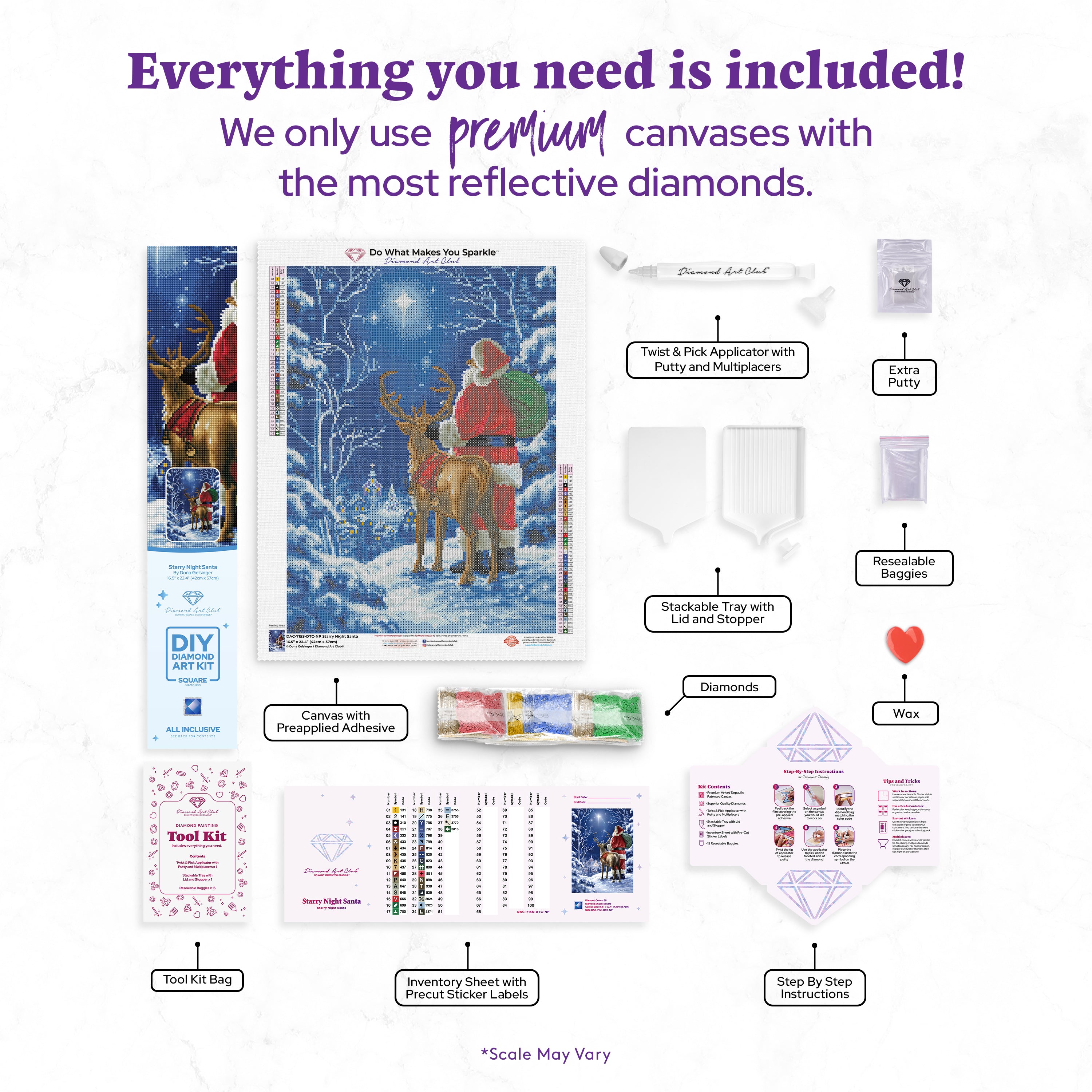 Starry Night Santa — Diamond Painting Kit