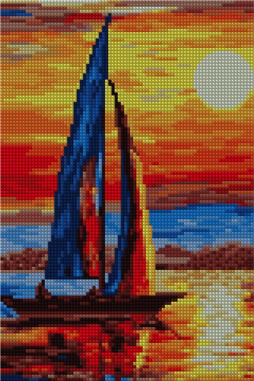 Sunset Sailing - Starter Edition — Diamond Painting Kit