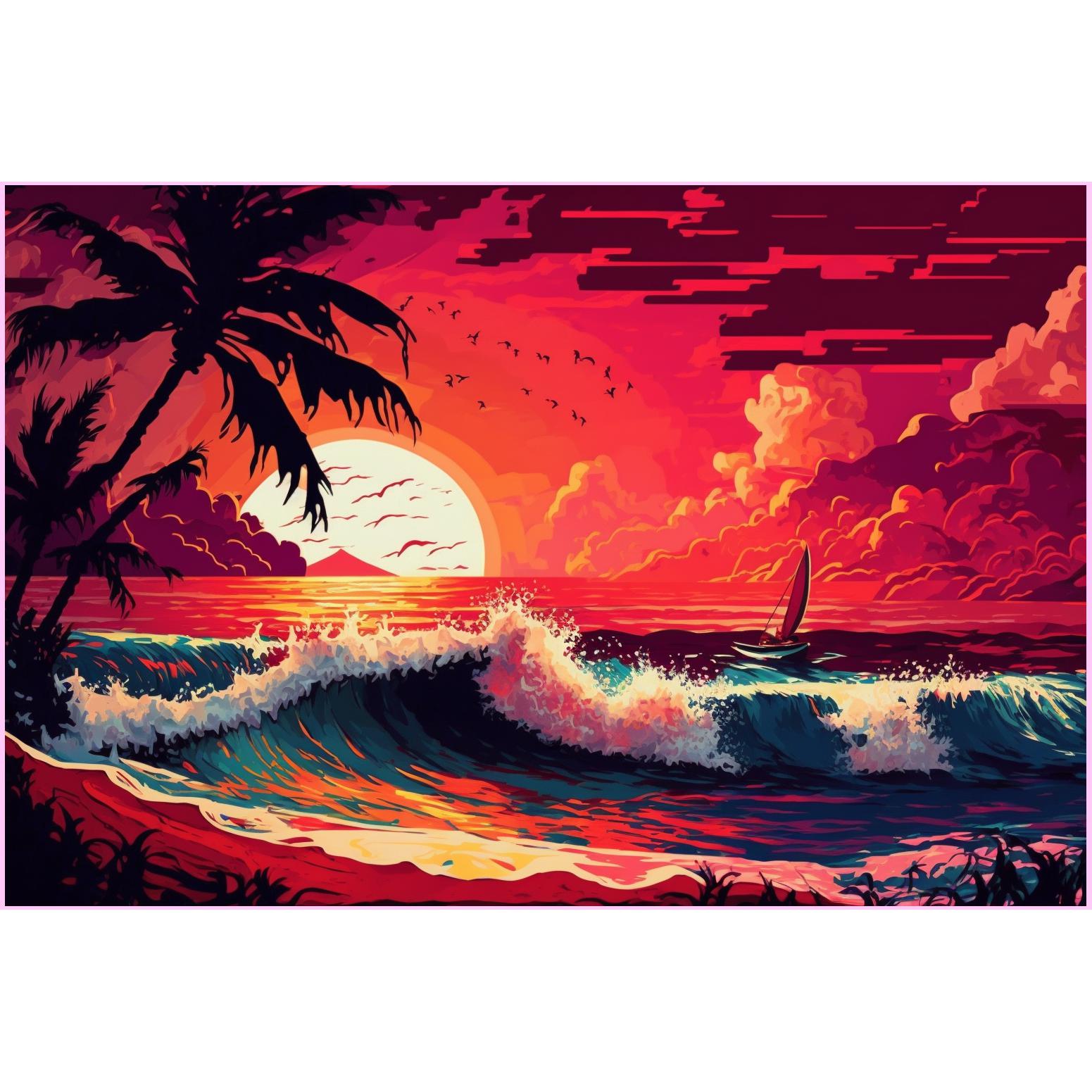 Sunset Paradise — Diamond Painting Kit