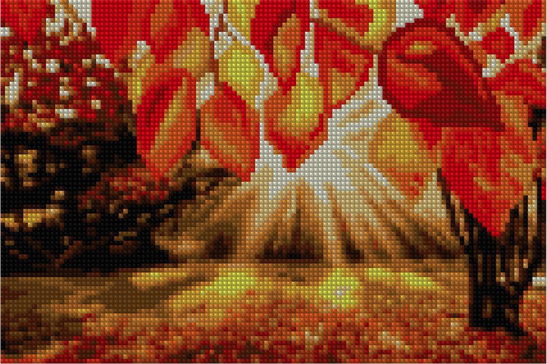 Sunshine Through Autumn Leaves - Starter Edition — Diamond Painting Kit