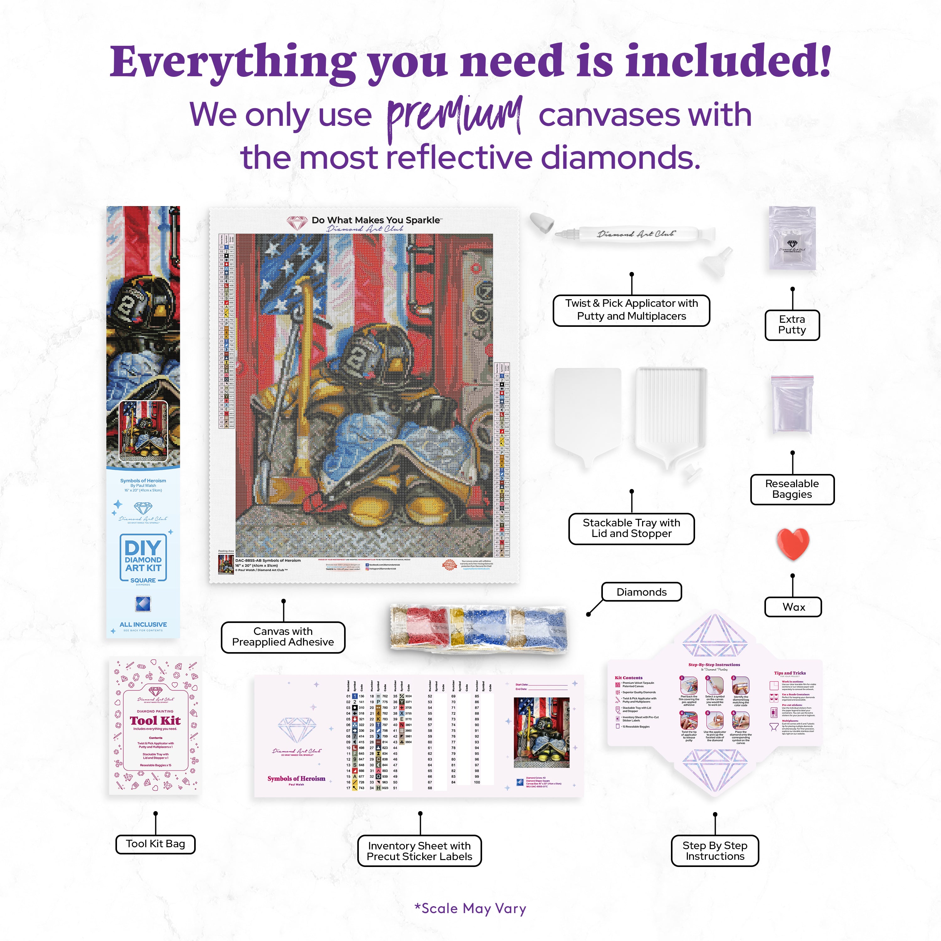 Symbols of Heroism — Starter Diamond Painting Kit