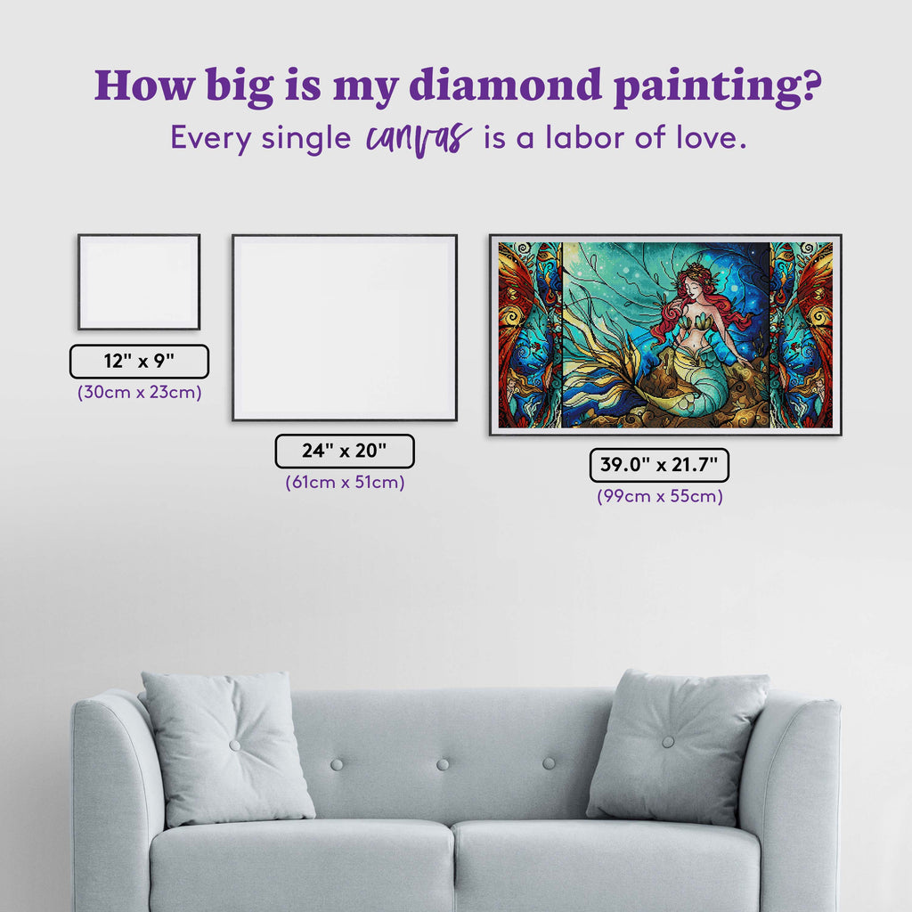 The Serene Siren Triptych — Diamond Painting Kit