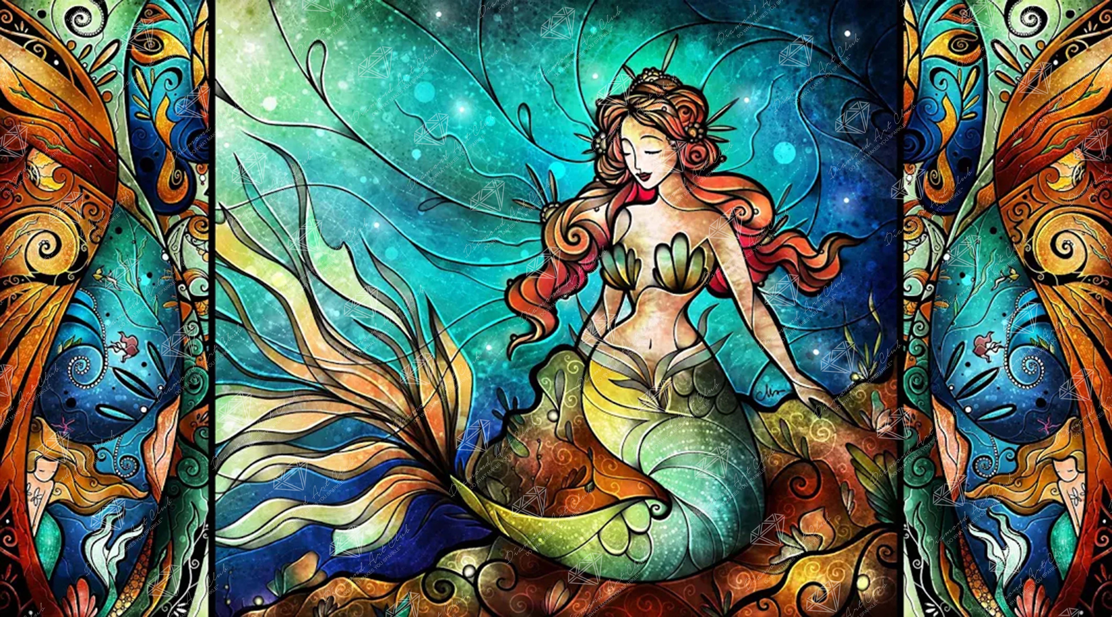 The Serene Siren Triptych — Diamond Painting Kit