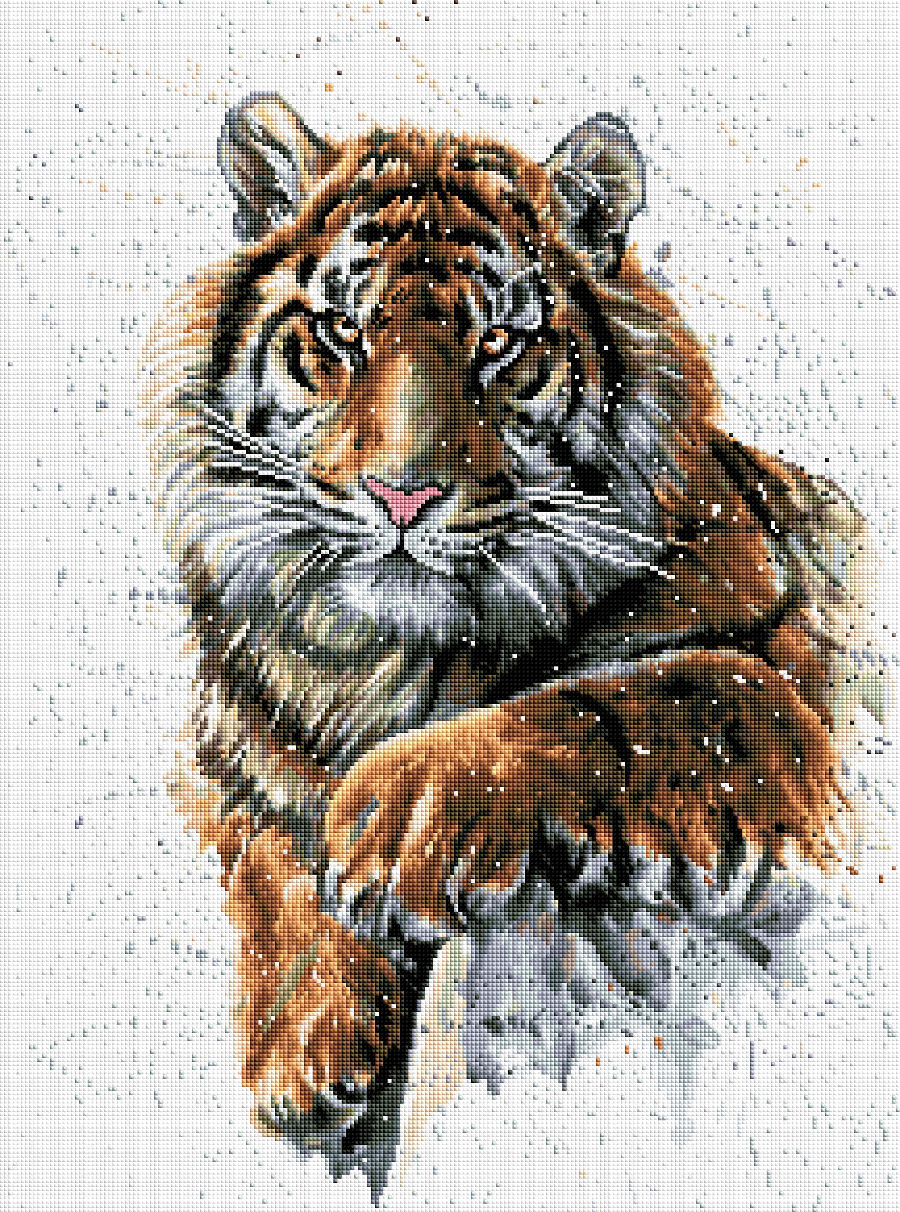 Tiger Watercolor — Diamond Painting Kit