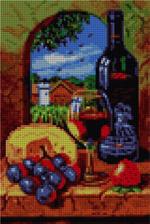 Wine and Cheese, Anyone? - Starter Edition — Diamond Painting Kit